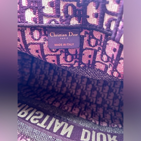 Christian Dior Book Tote Oblique Canvas Maroon Burgundy (Medium) With Box - Picture 14 of 16